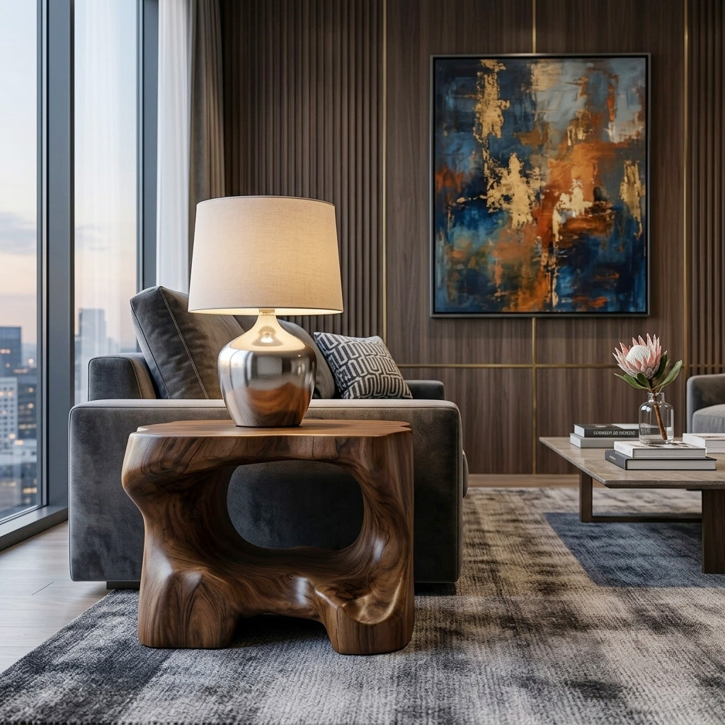Organic Modern Side Table For Living Room Or Bedroom