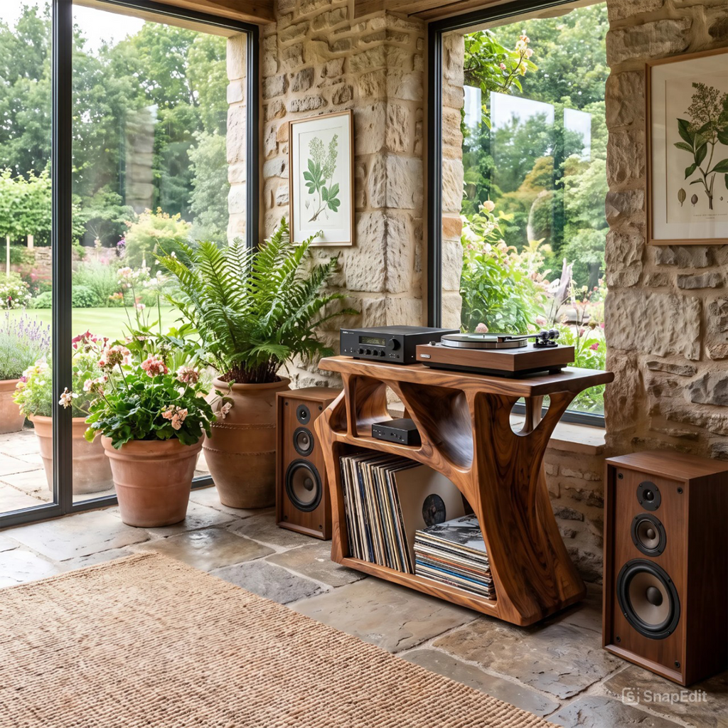 Mid Century Record Stand Living Room Decor Essential