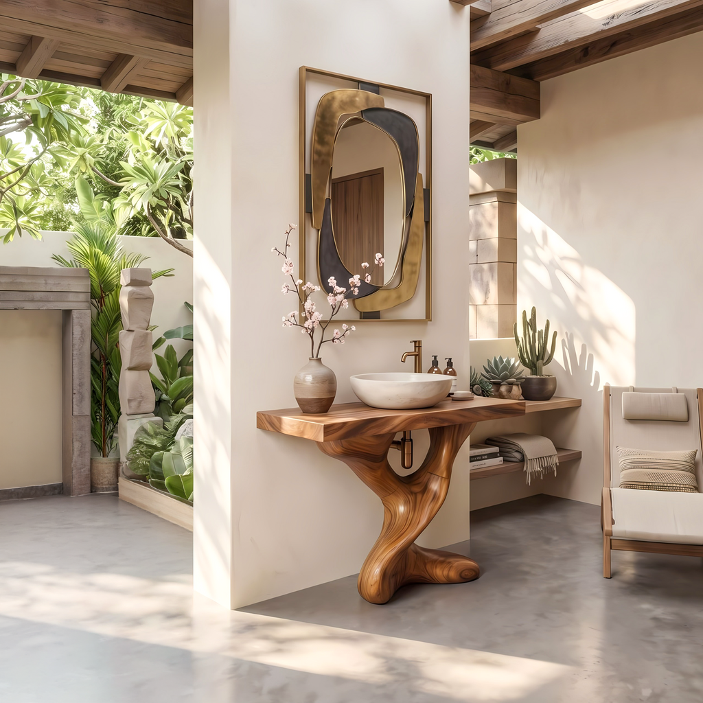 Farmhouse Solid Wood Bathroom Vanity