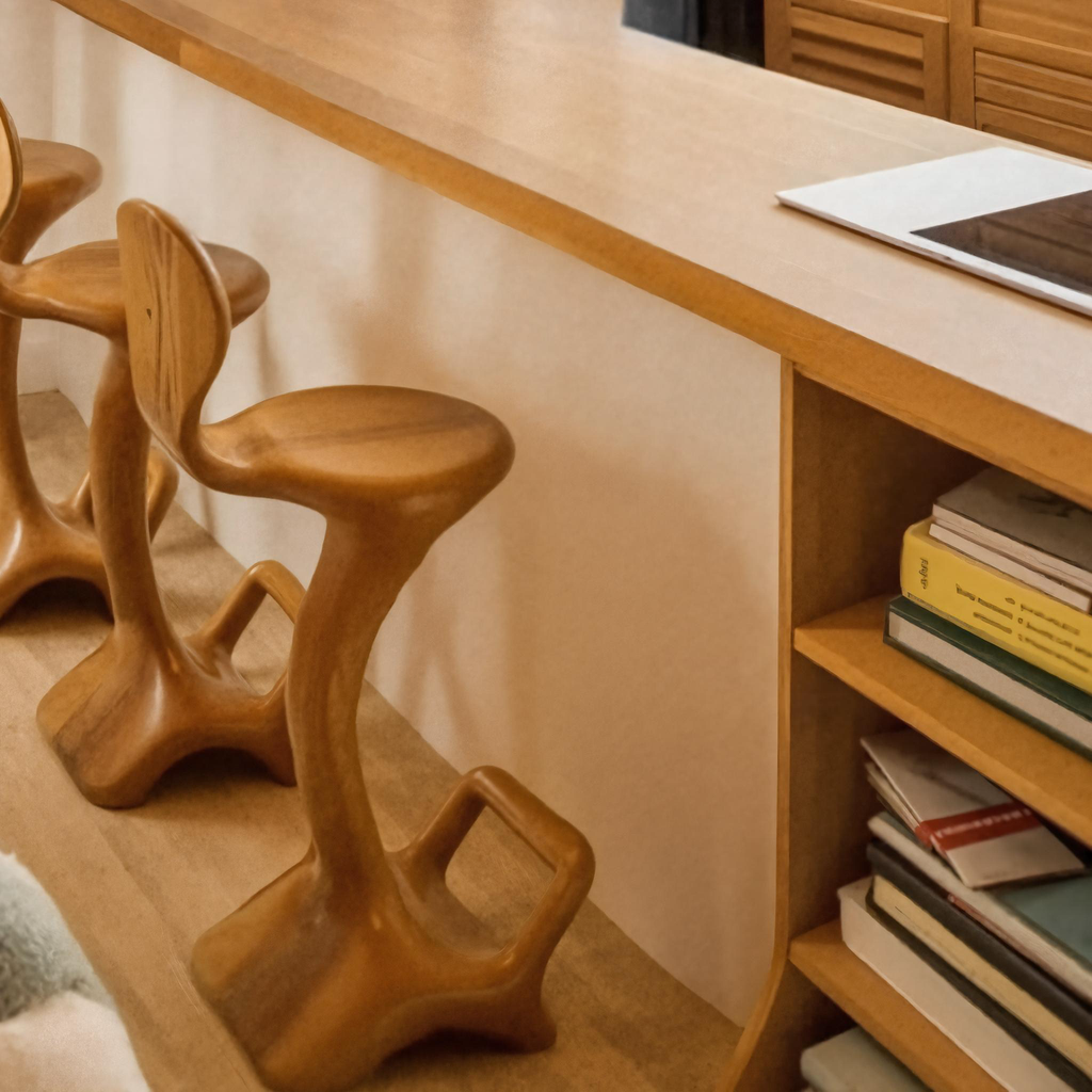 Sculptural Organic Bar Stool For Kitchen Or Interiors