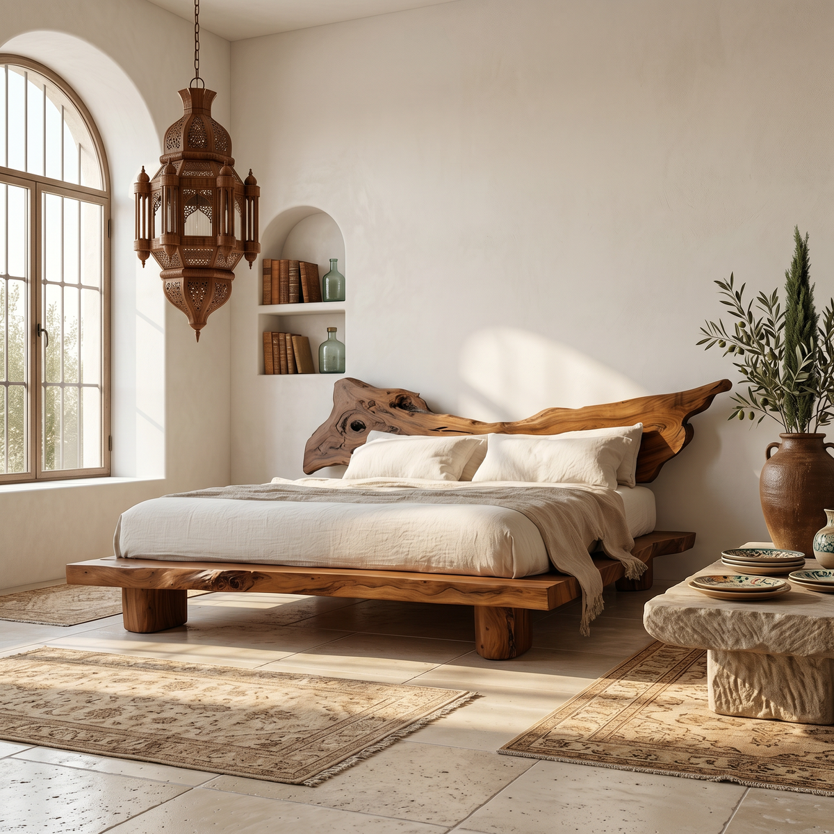 Rustic Platform Bed King Room
