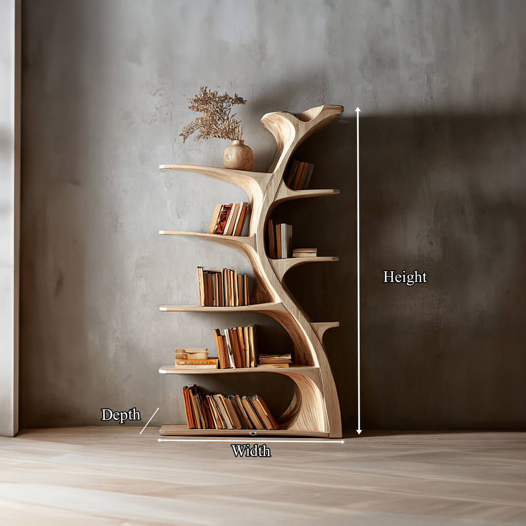 Midcentury Tree Wall Bookcase Home Office