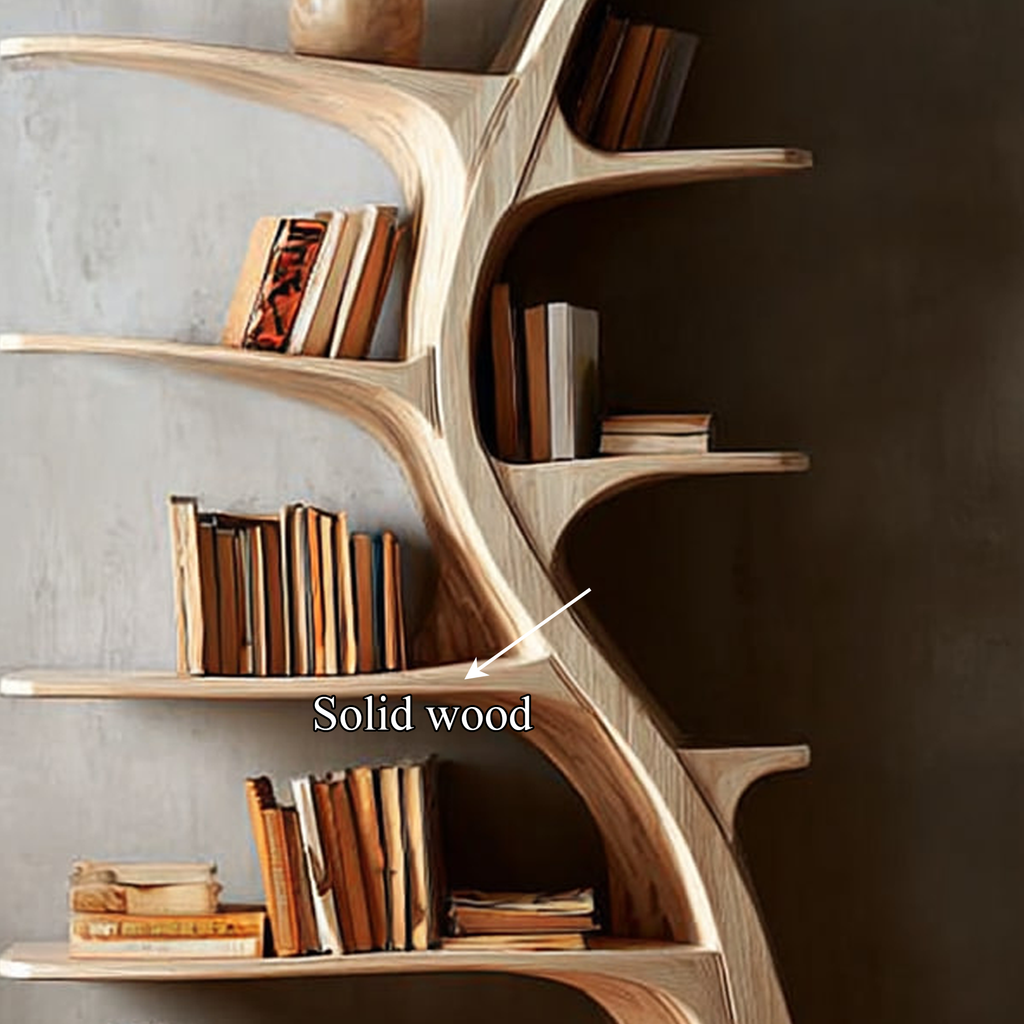 Midcentury Tree Wall Bookcase Home Office