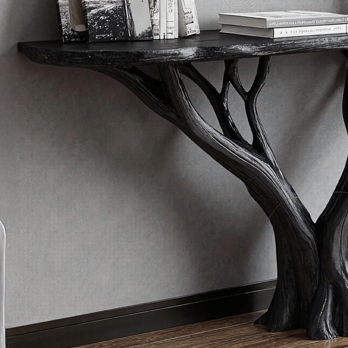 Wood Console Table For Entryway Organization And Home Decor