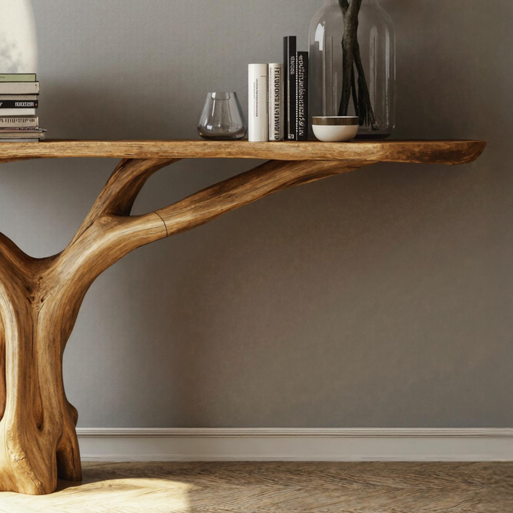 Practical Wood Console Table For Organizing Your Living Space
