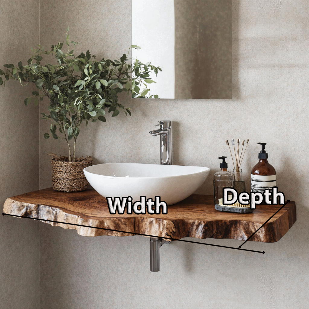 Wooden Floating Shelf For Bathroom Vanity