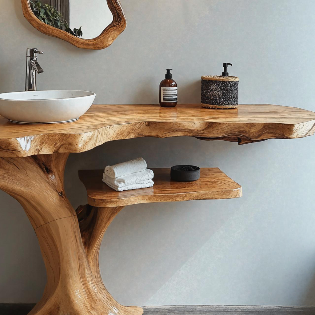 Single Bathroom Vanity With Open Shelf For Modern Homes