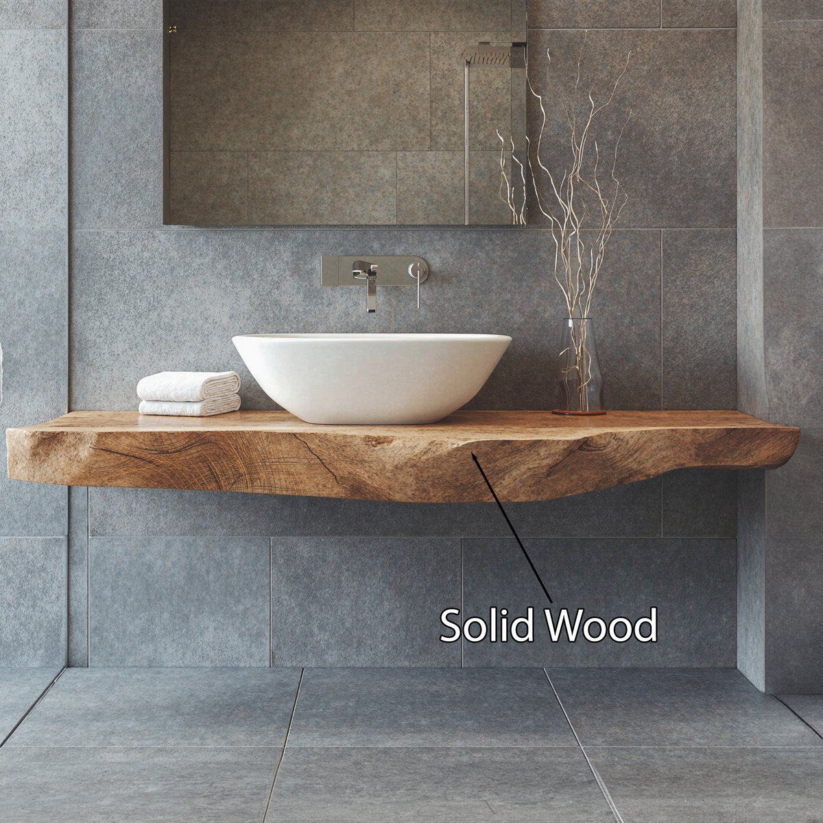 Handcrafted Wooden Vanity Custom Bathroom Fit