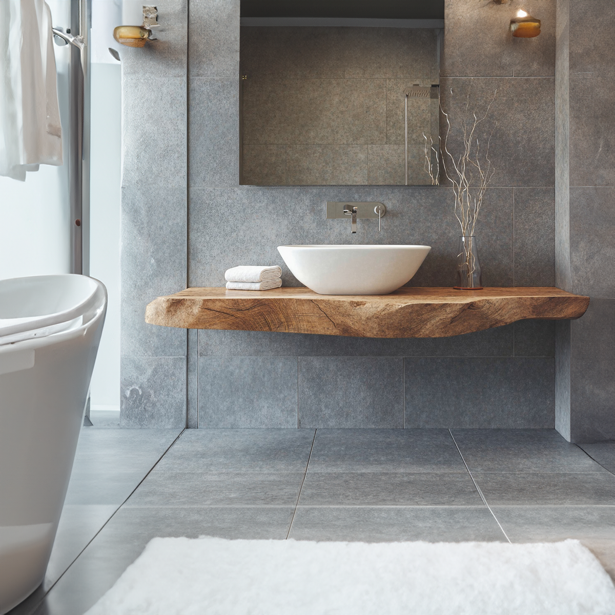 Handcrafted Wooden Vanity Custom Bathroom Fit