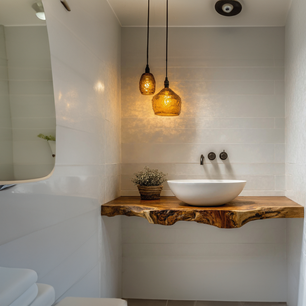 Handcrafted Live Edge Bathroom Vanity Furniture Decor