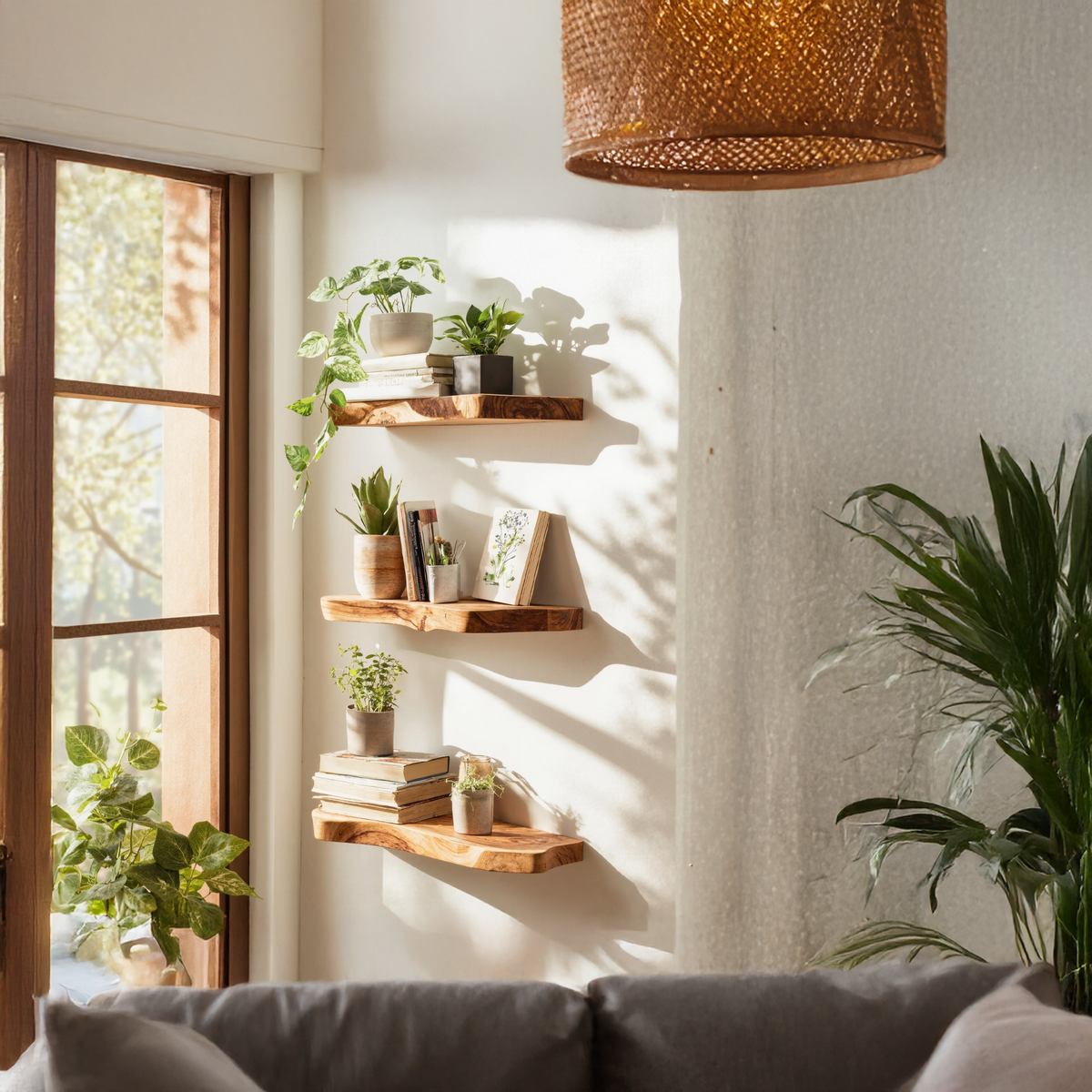 Farmhouse Live Edge Floating Shelf