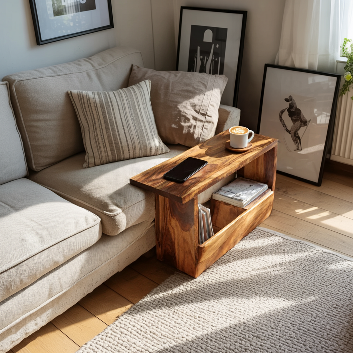 Mid Century Modern Side Table For Living Room Design