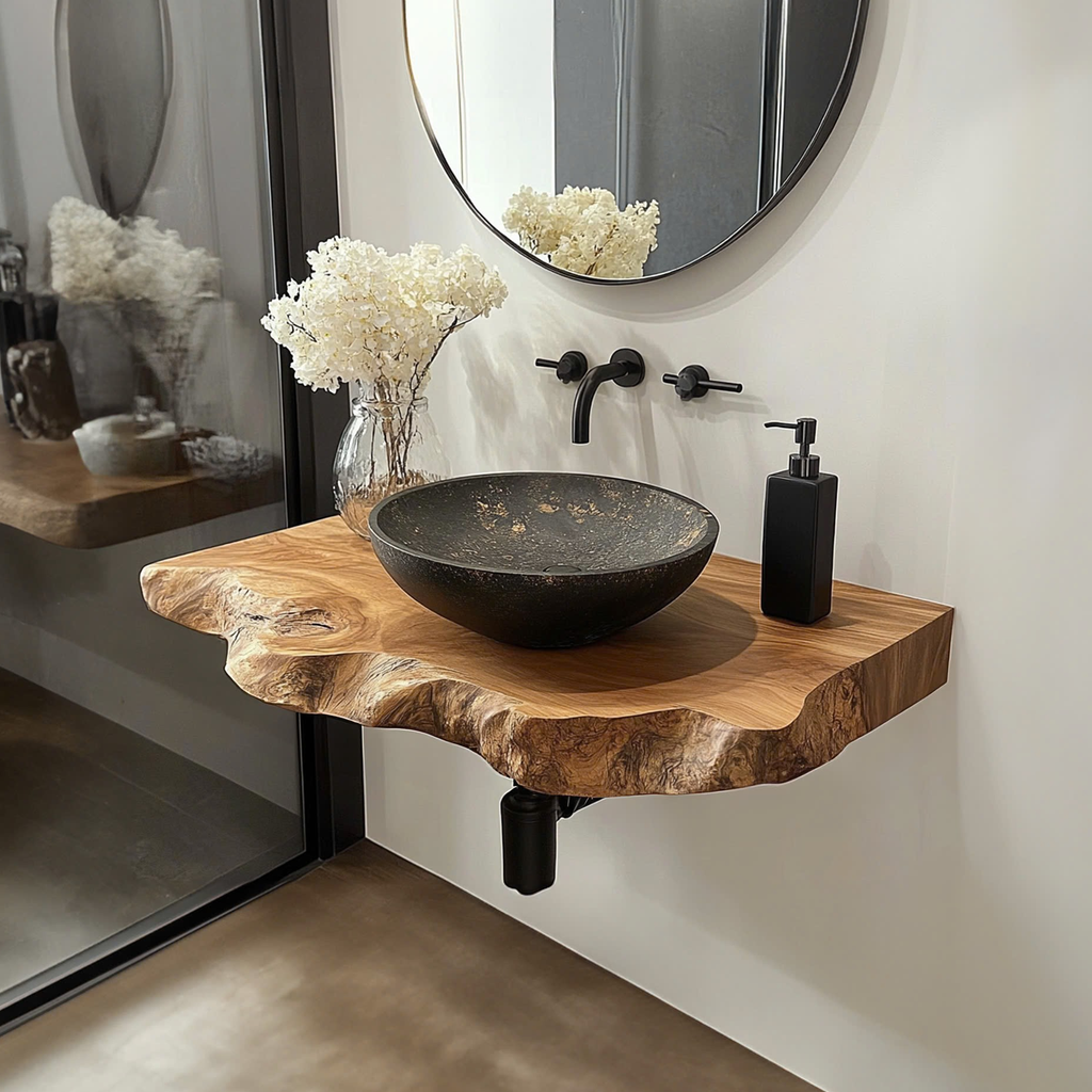 Handmade Bathroom Vanity Sink Shelf