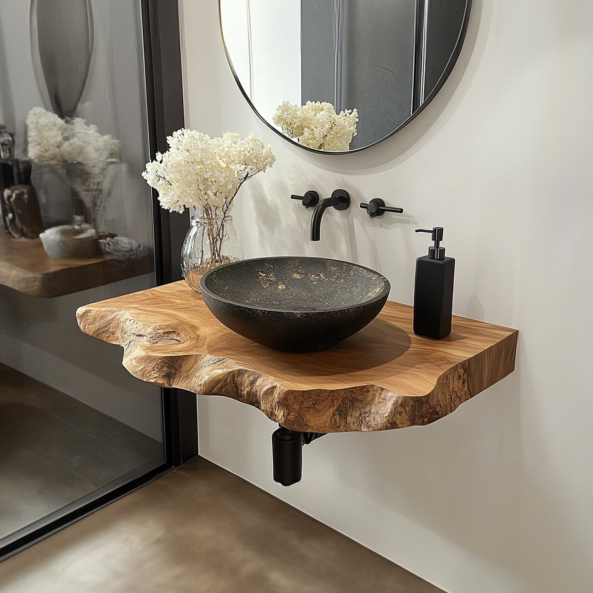 Handmade Bathroom Vanity Sink Shelf