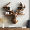 Handcrafted Wood Deer Shelf For Nature Inspired Home Decor