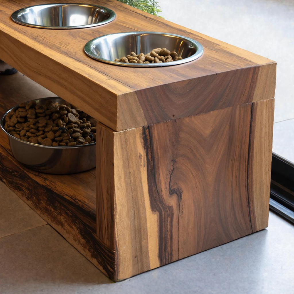 Handcrafted Pet Bowl Holder Elevated Feeding
