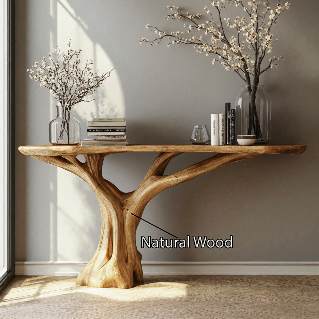 Practical Wood Console Table For Organizing Your Living Space