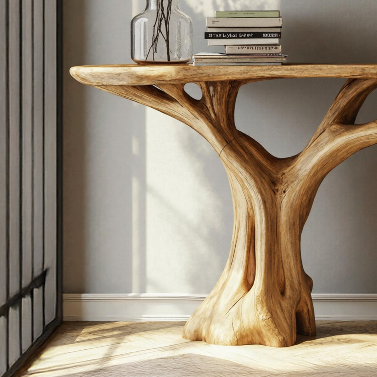 Practical Wood Console Table For Organizing Your Living Space