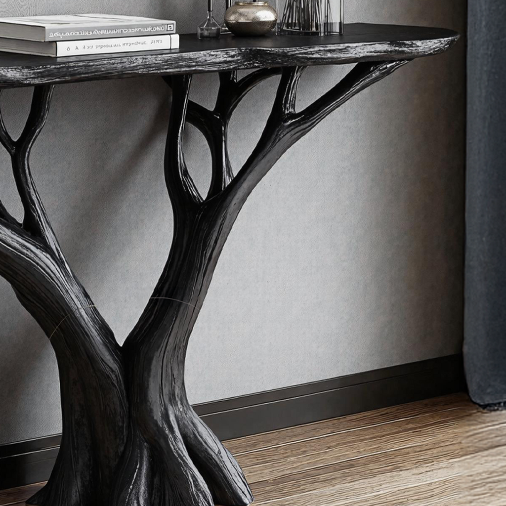 Wood Console Table For Entryway Organization And Home Decor
