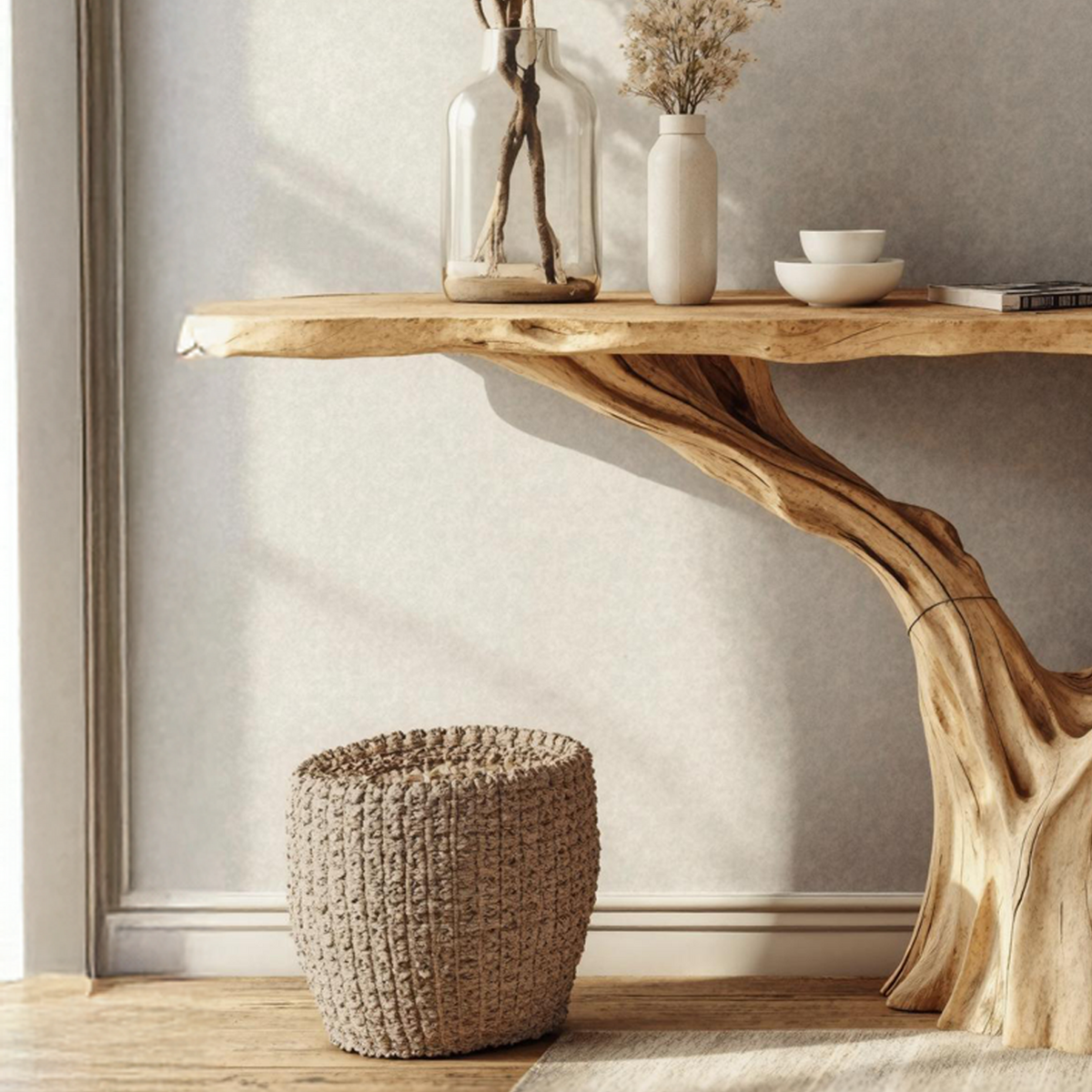 Farmhouse Solid Wood Console Table