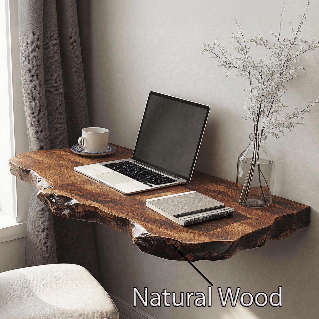 Vintage Wooden Floating Table For Timeless Living Room Beauty