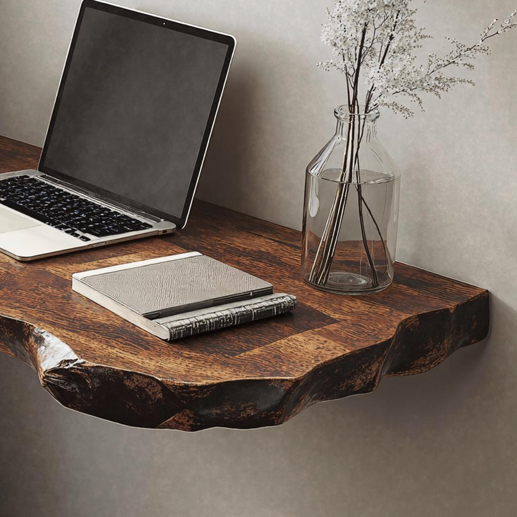 Vintage Wooden Floating Table For Timeless Living Room Beauty
