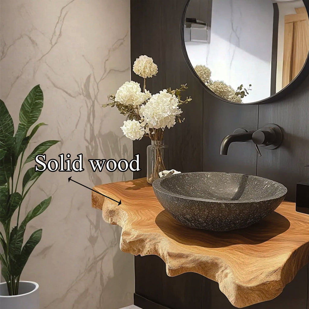 Rustic Modern Wood Sink Stand Apartment