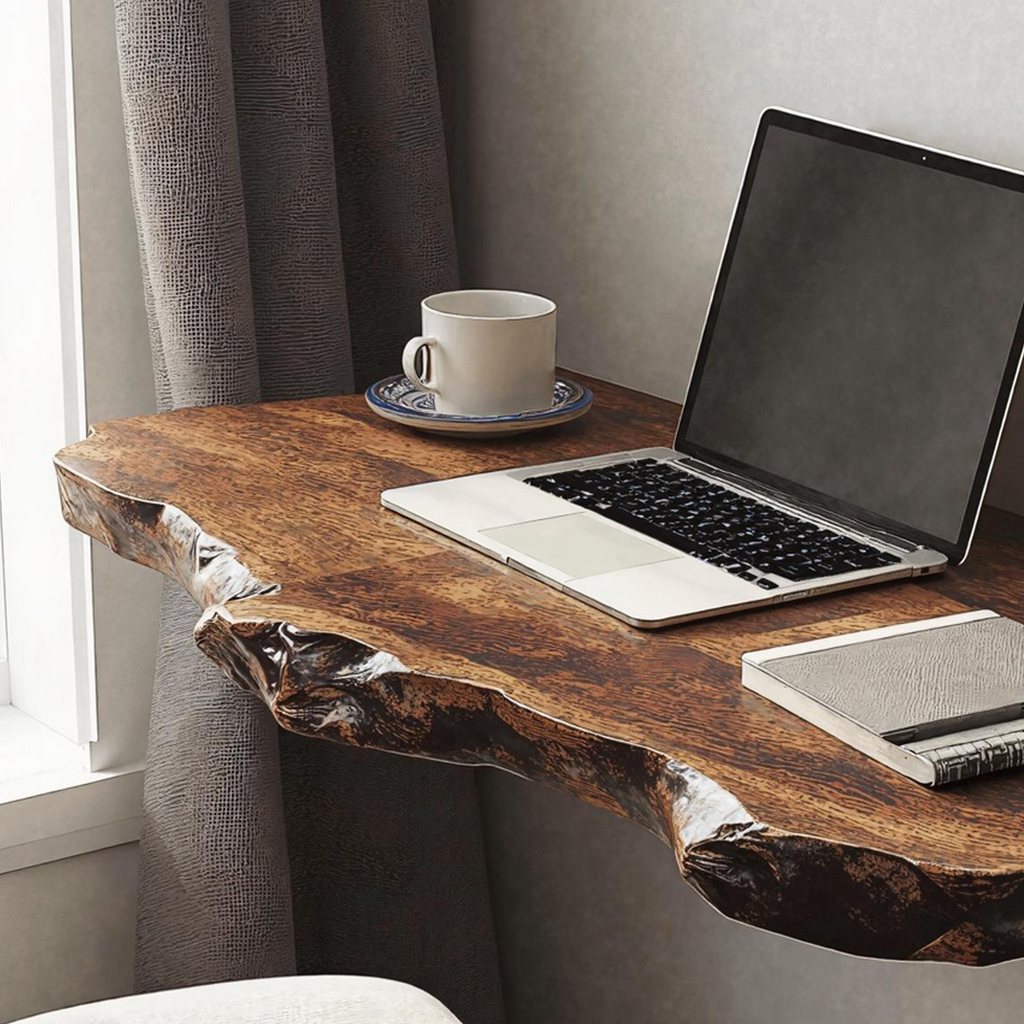 Vintage Wooden Floating Table For Timeless Living Room Beauty