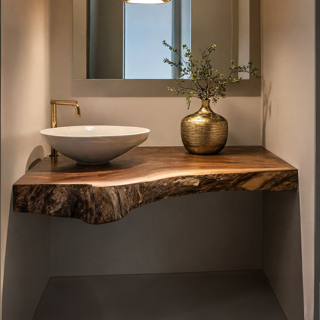Handcrafted Solid Wood Vanity For Small Bathroom