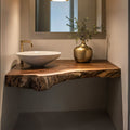 Handcrafted Solid Wood Vanity For Small Bathroom