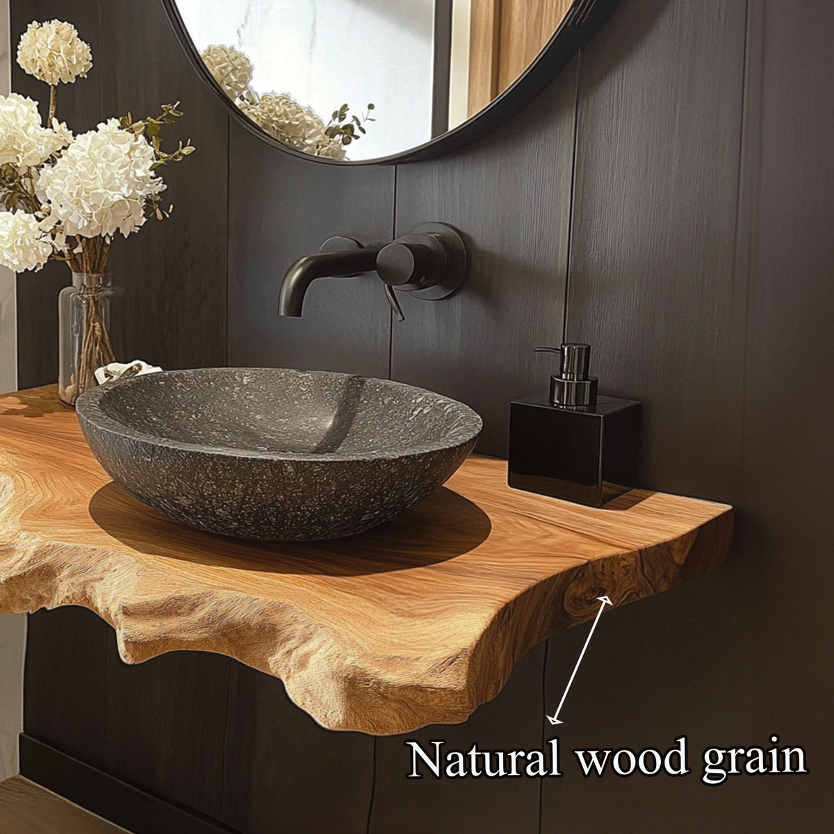 Rustic Modern Wood Sink Stand Apartment