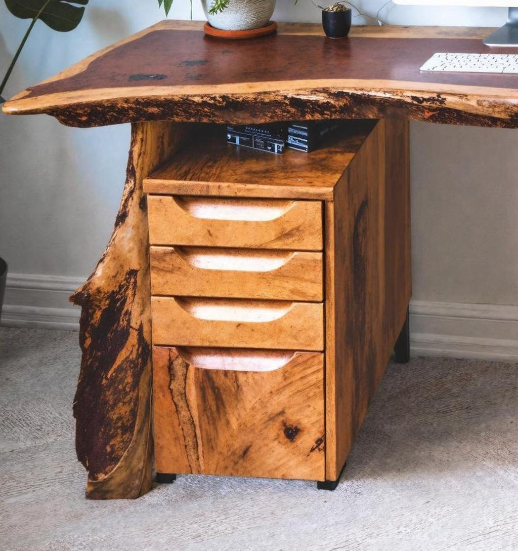 Live Edge Industrial Desk And Rustic Handcrafted Office Desk For Home Office And Creative Workspace