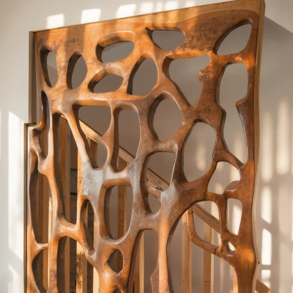 Sculptural Room Divider Organic Panel Living Room