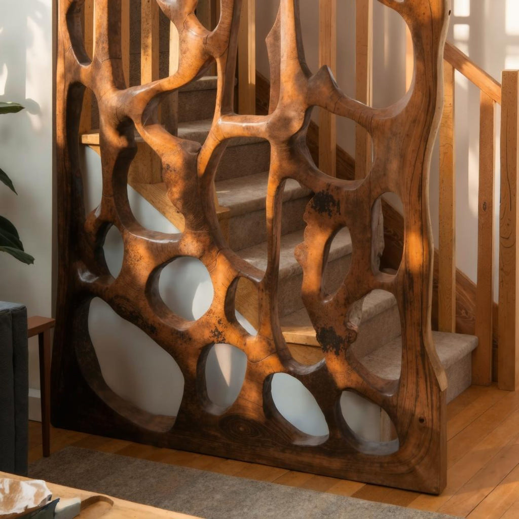 Sculptural Room Divider Organic Panel Living Room