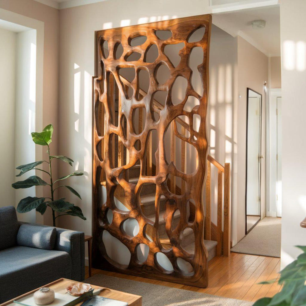 Sculptural Room Divider Organic Panel Living Room