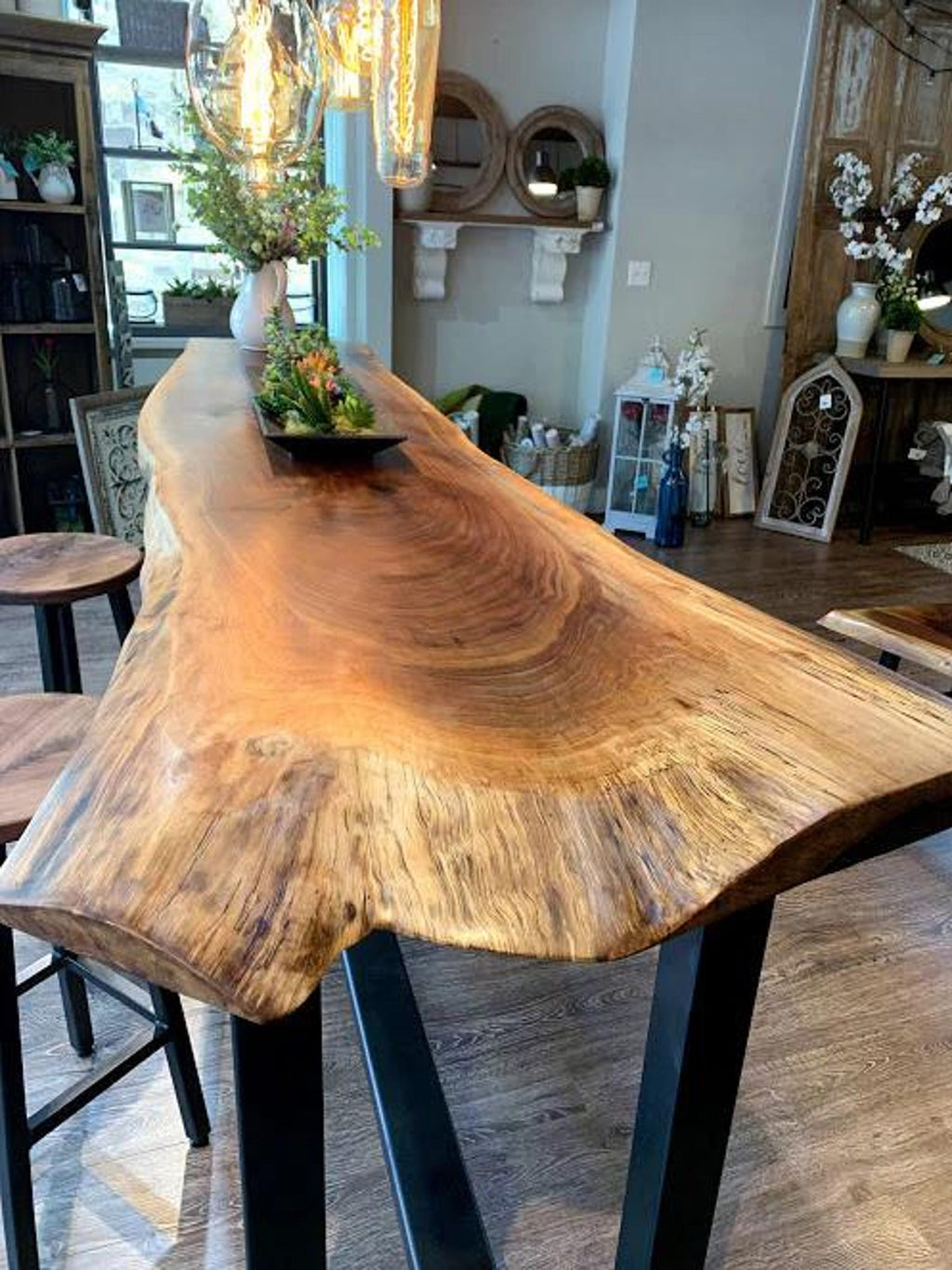 Modern Handmade Live Edge Bar Table For Kitchen Counter
