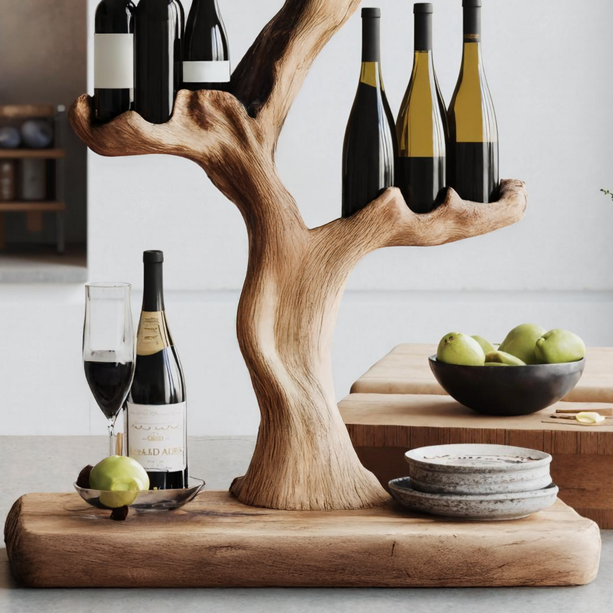 Handcrafted Wine Stand For Furniture Accent Storage
