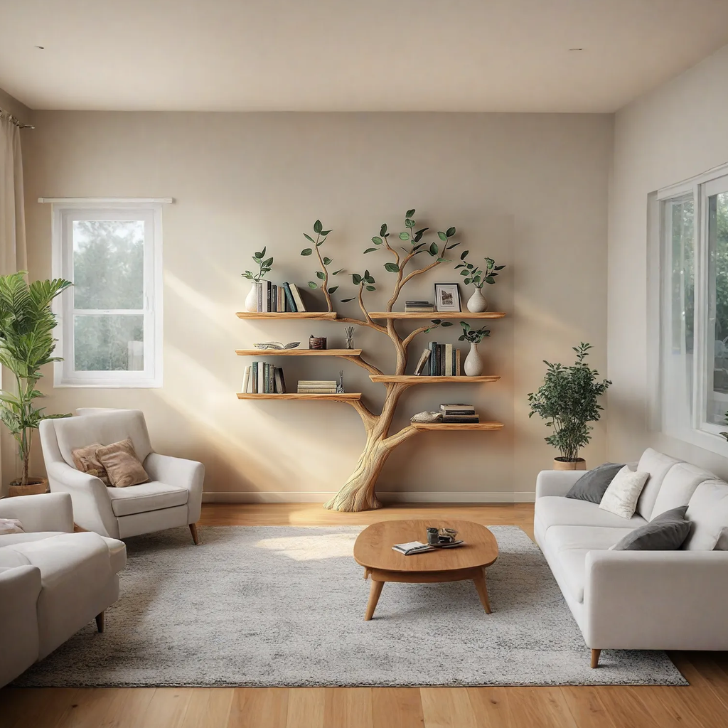Tree Branch Shelves Wall Mounted Floating Shelf