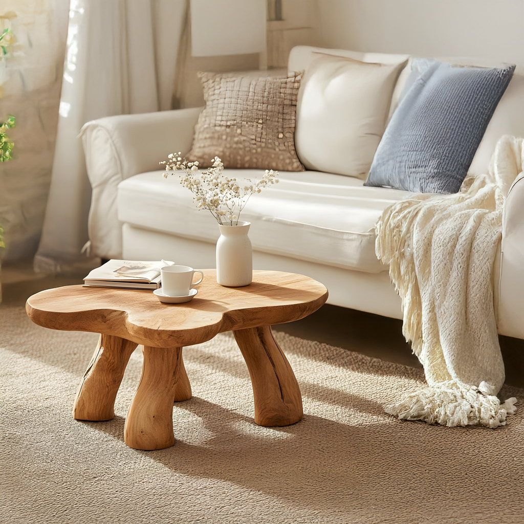 Natural Solid Wood Coffee Table