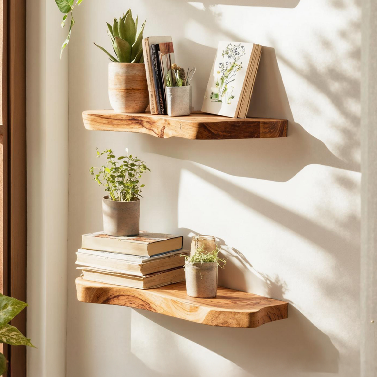 Farmhouse Live Edge Floating Shelf