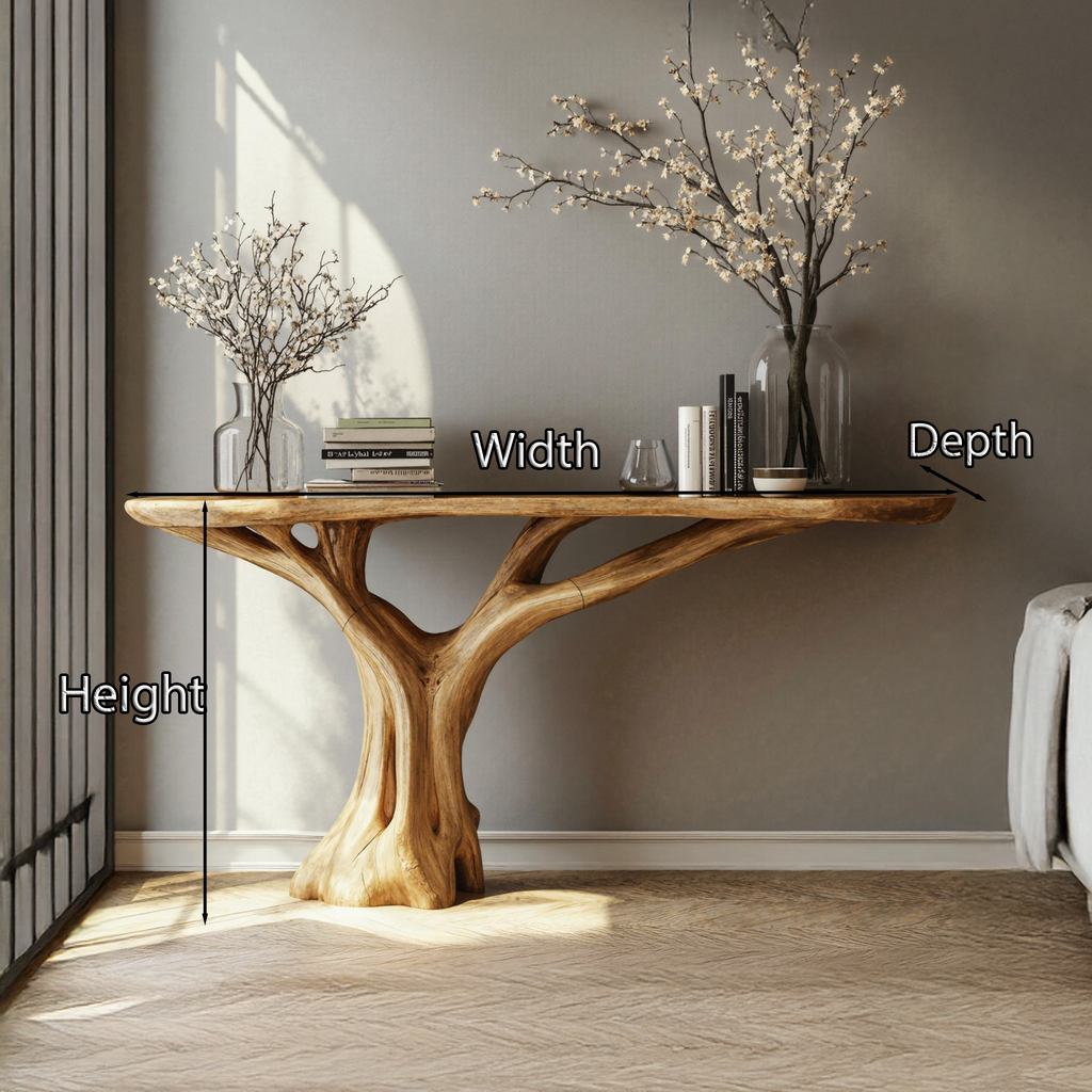 Practical Wood Console Table For Organizing Your Living Space