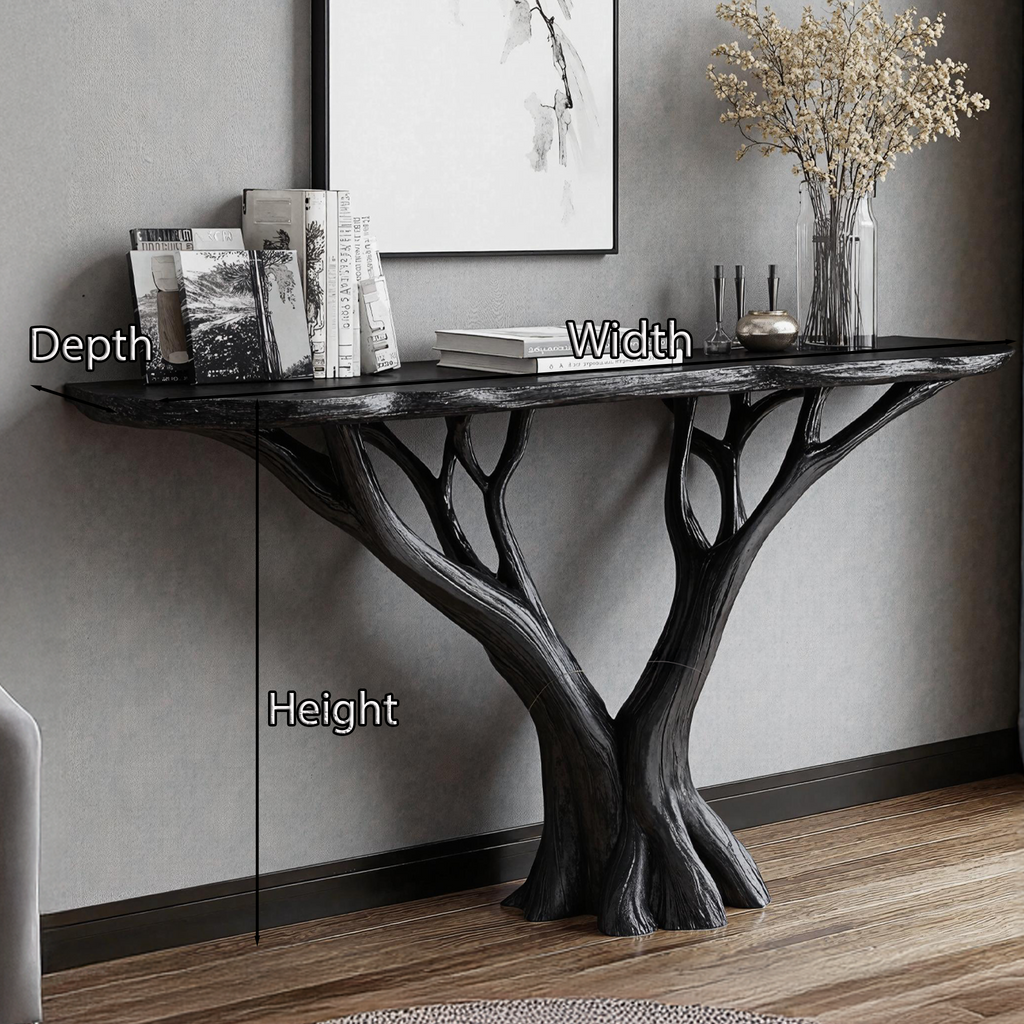 Wood Console Table For Entryway Organization And Home Decor