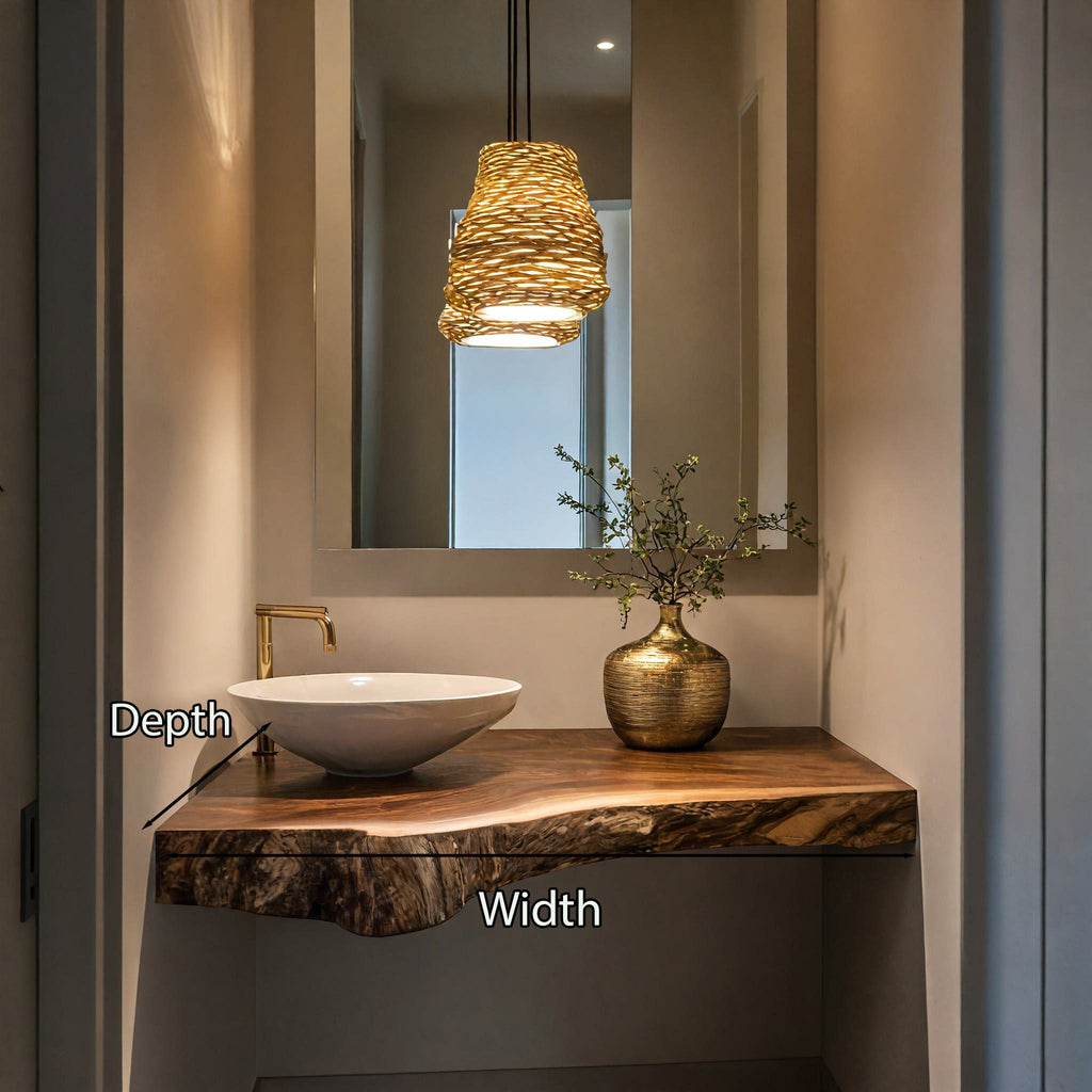 Handcrafted Solid Wood Vanity For Small Bathroom