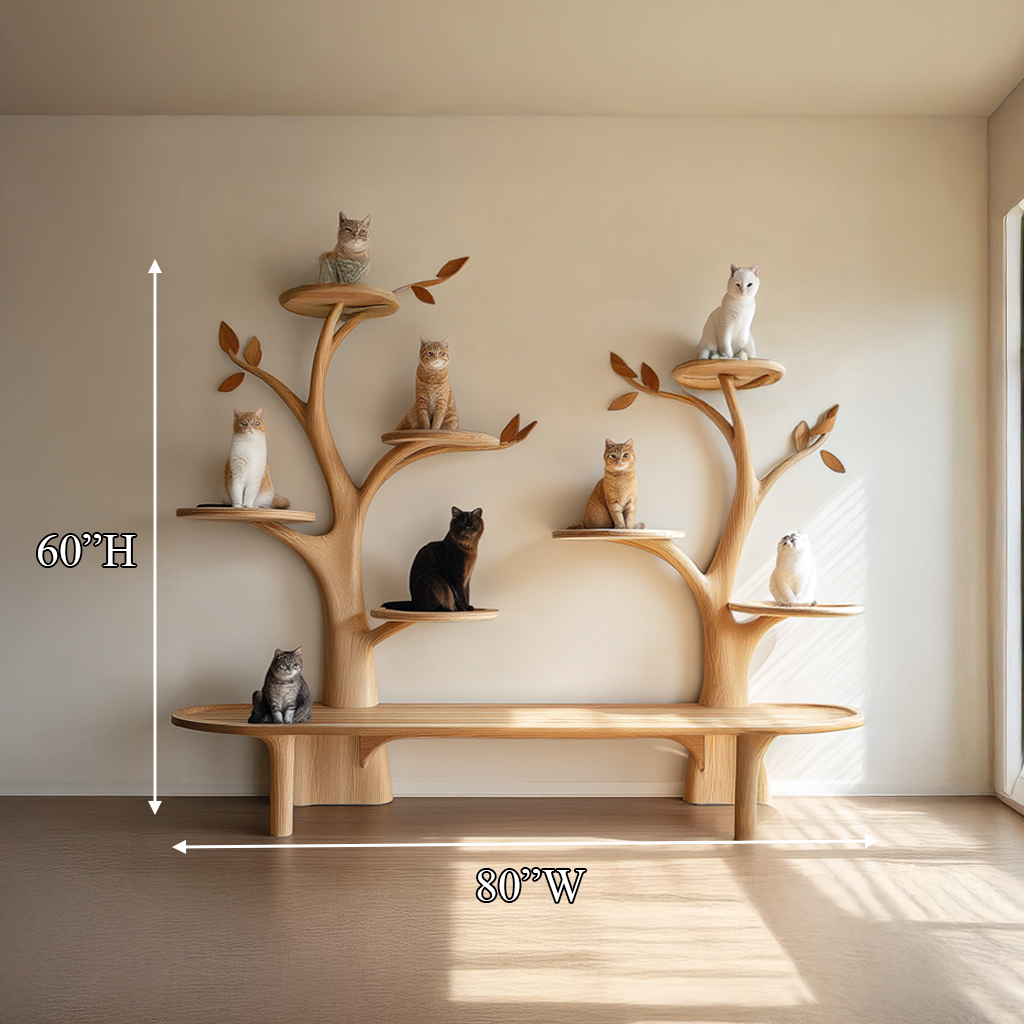 Mid Century Tree Cat Tower Living Study