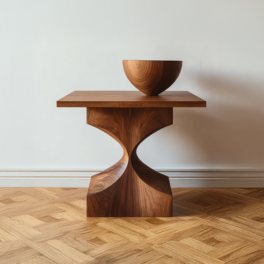 Mid-Century Modern Wood End Table