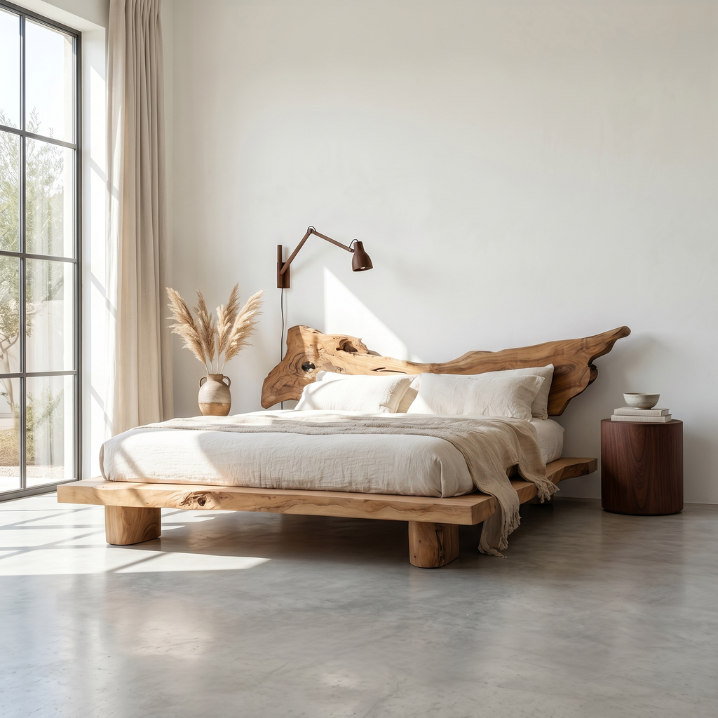 Rustic Platform Bed King Room