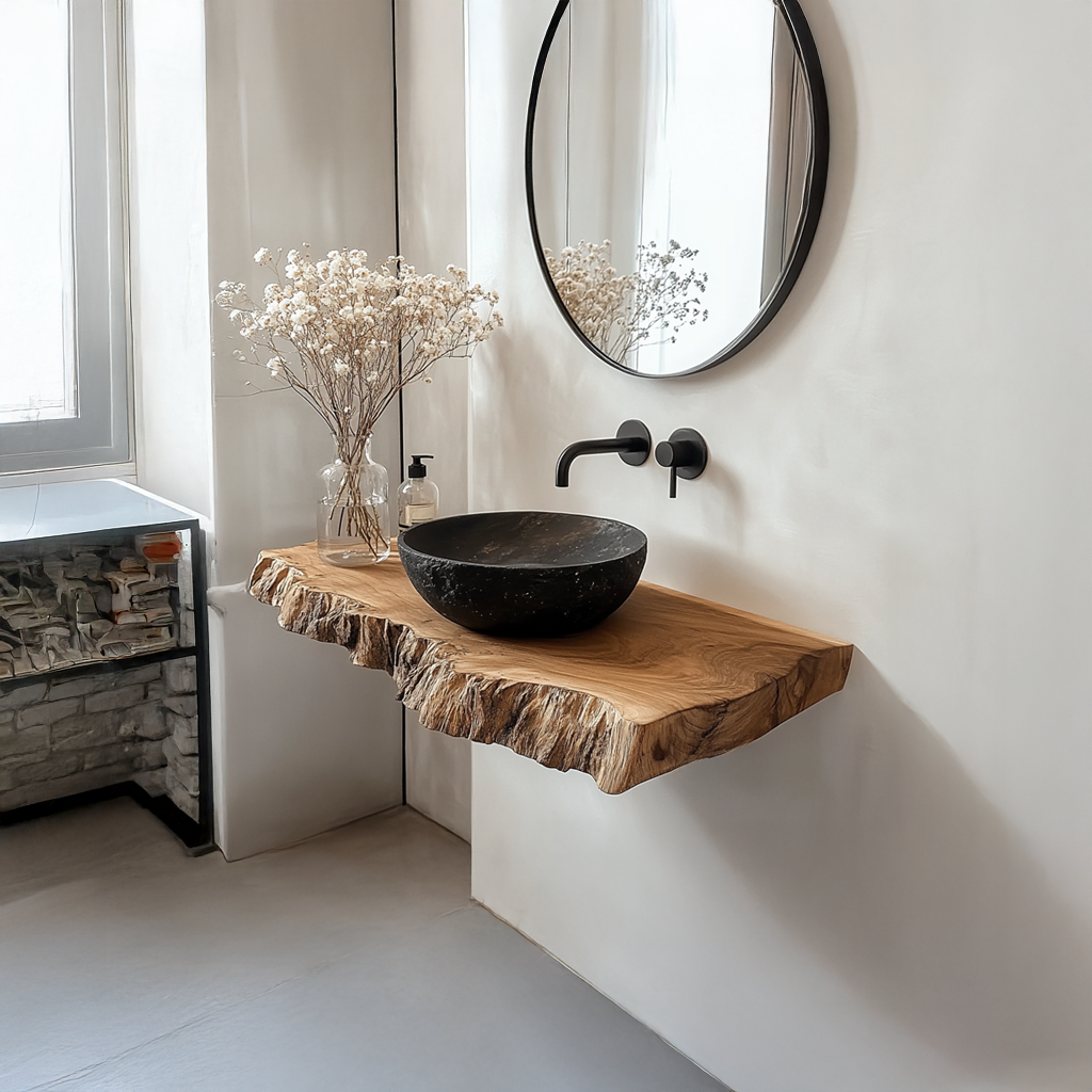 Rustic Live Edge Vanity Bathroom