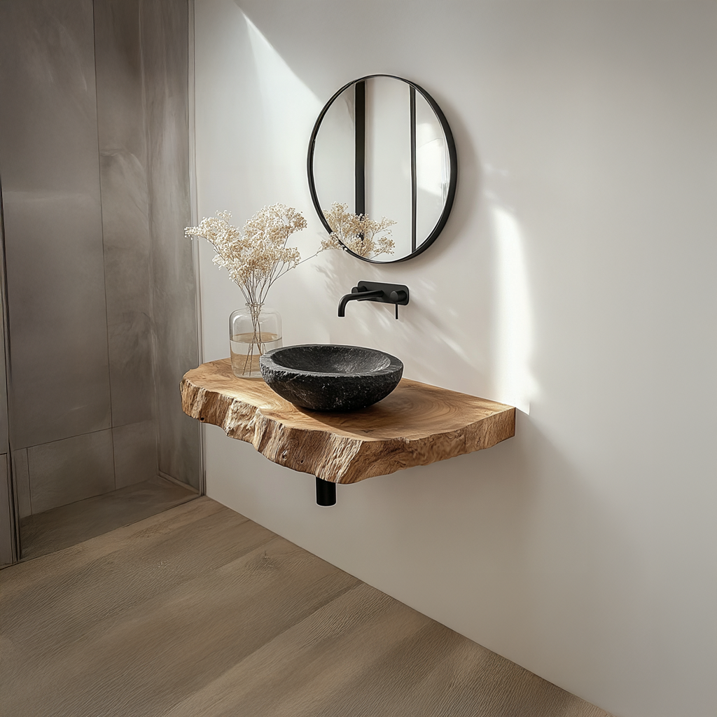 Mid-Century Floating Shelf Vanity