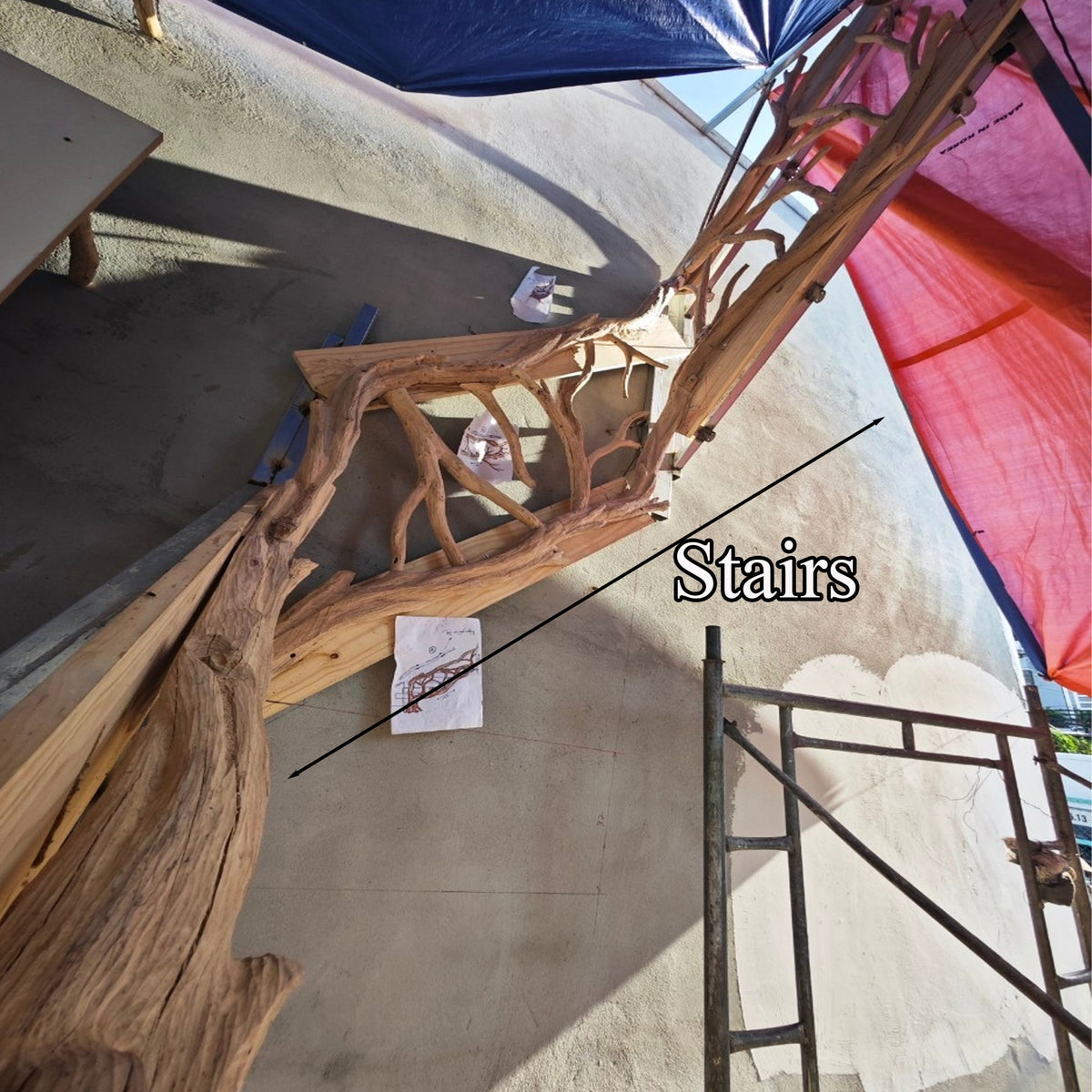 Elegant Wooden Branch And Leaf Stair Railing Custom Stair Railing Country Style