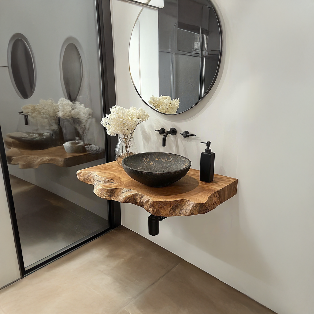 Handmade Bathroom Vanity Sink Shelf